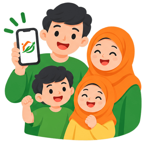 Keluarga Nafka merencanakan kebutuhan sehari-hari bersama